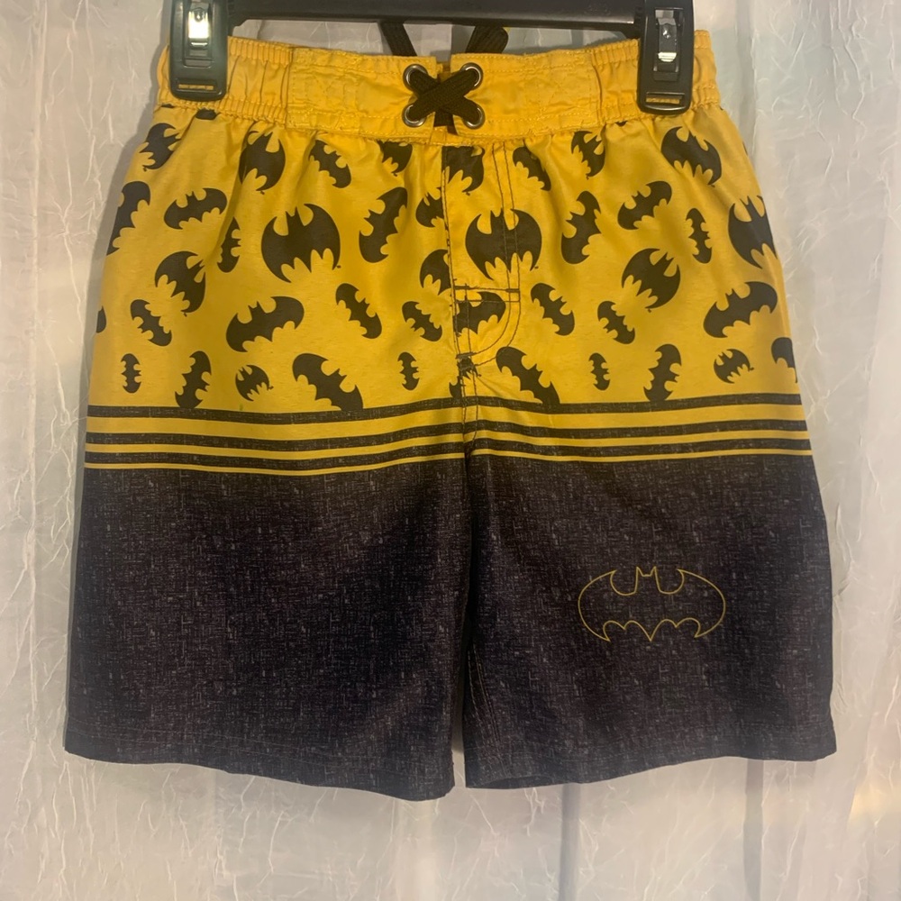 Batman Child’s Yellow and Black Logo Swim Shorts